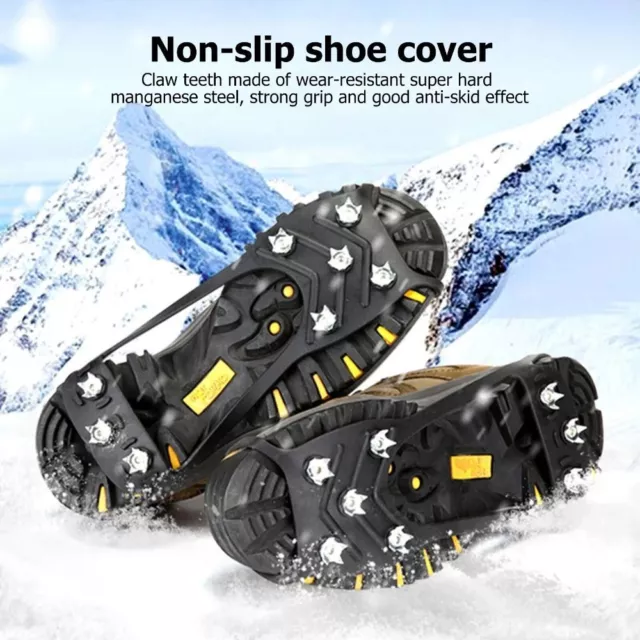 8 Teeth Anti-Slip Crampons Ice Snow Grip Shoes Spike Boot Gripper Ice Gripper