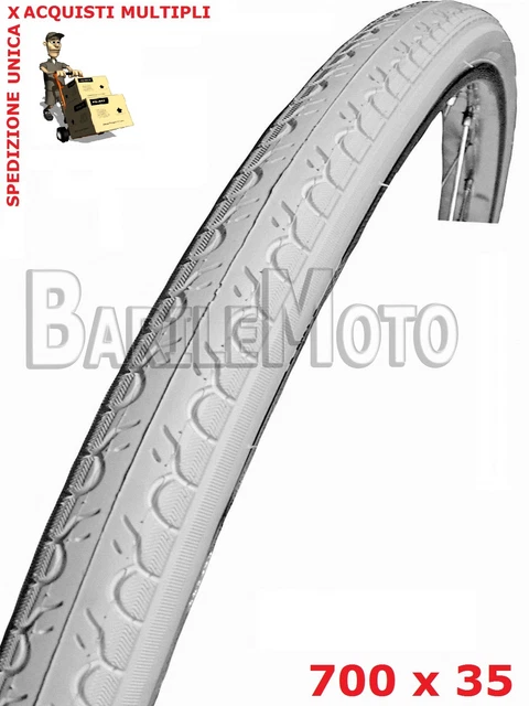 2 Copertoncini CityBike 700x35C - Bianco/Neri Per Trekking E Strada, Misura 28x1.35 - Foto 4