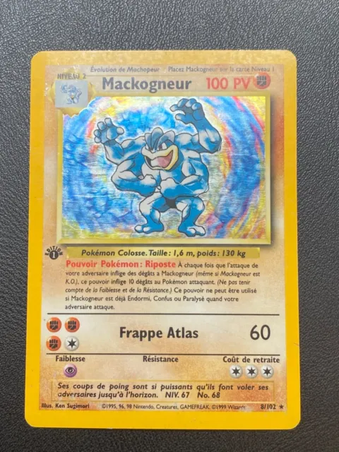 Pokemon Card Fr Base Set - Mackogneur 8/102 Edition 1 Holo - Be