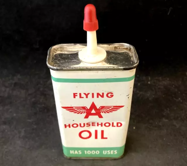 VINTAGE FLYING A HOUSEHOLD OIL HANDY OILER Rare Old Advertising Sign Horse  Wings $28.00 - PicClick