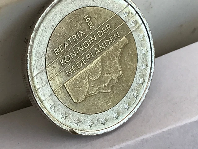 2 Euro Münze Beatrix Königin Der Niederlande 2001 Fehlprägung picclick.de