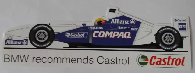 Werbe Aufkleber BMW Williams F1 Castrol Compaq Formel Eins Motorsport