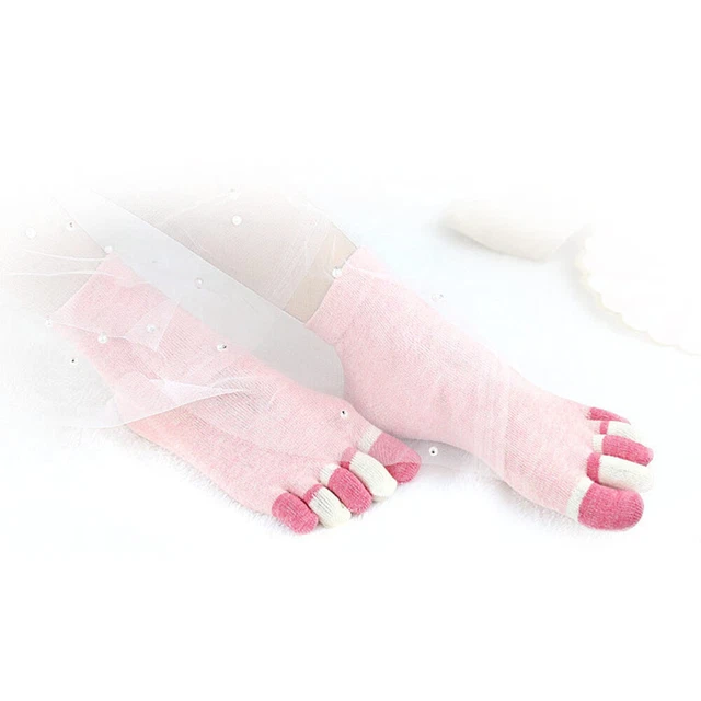 2 Pairs Cotton Toe Socks Ankle Socks Women Toe Socks Women Short 3