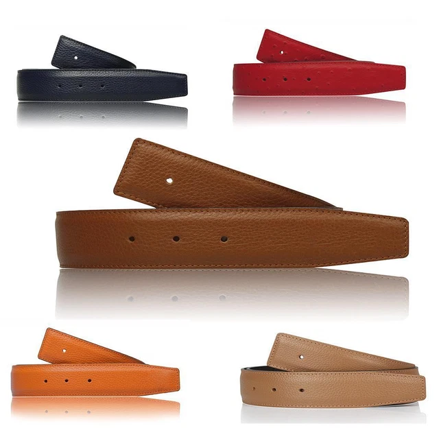 Wendegürtel Aus Dunkelbraun Saffianoleder Und Blau Leder