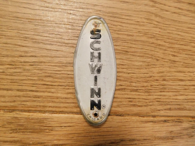 Vintage 1950s Schwinn bicycle large oval head badge Starlet Hornet Wasp Spitfire Vintage 1950s Schwinn bicycle large oval head badge Starlet Hornet Wasp Spitfire