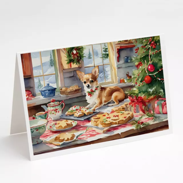 Chihuahua Christmas Cookies Greeting Cards Envelopes 8 Pack DAC3766GCA7P