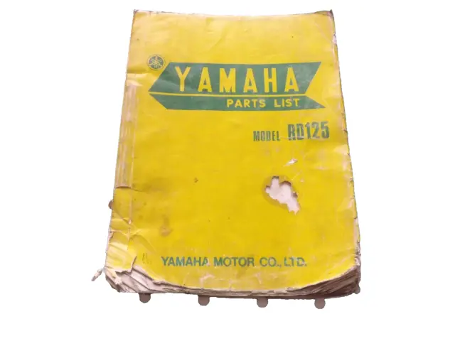 Genuine Yamaha RD125 1973 Parts List Book Catalogue
