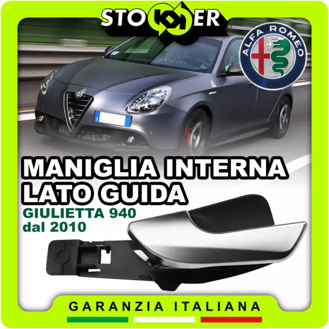 Maniglia Interna Anteriore Lato Guida Apri Porta Alfa Romeo Giulietta Satinata