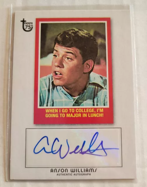 2013 TOPPS 75th ANNIVERSARY Signature AUTO Anson Williams Happy Days Potsie