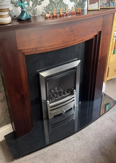 Black Marble Granite Hearth