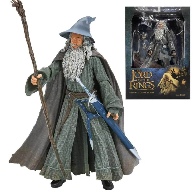 LOTR THE LORD of The Rings Gandalf Ian Mckellen Deluxe action figure
