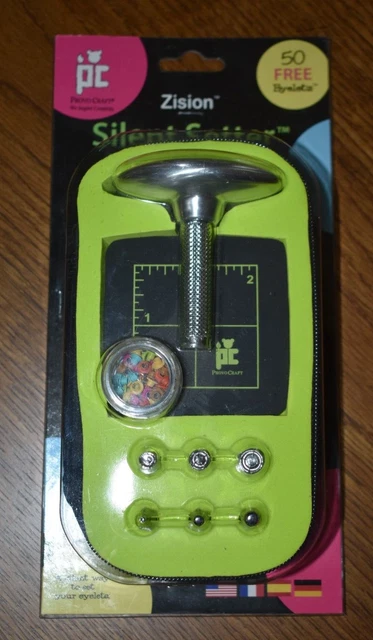 Juego de herramientas de 8 piezas Provo Craft Zion Zion Silent Setter con 50 ojales gratis - NUEVO