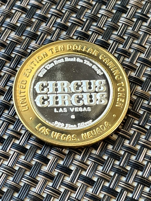 Las Vegas Casino Limited Edition $10 Gaming Token Coin .999 Silver