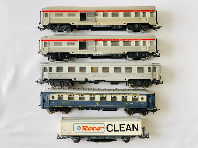 LOT DE 5 Wagons Voyageurs Jouef, Lima, Kitmaster Rosebud En Ho 2 Rails EUR 10,00 - FR