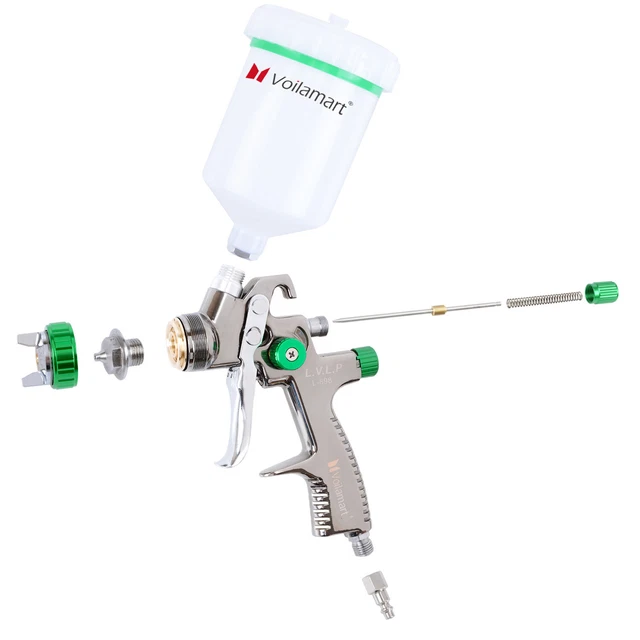 VOILAMART LVLP SPRAY Gun Kit Primer Gravity Feed Fed 600CC Air