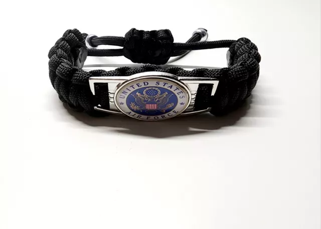 United States Air Force Adjustable Charm Bracelet Wristband