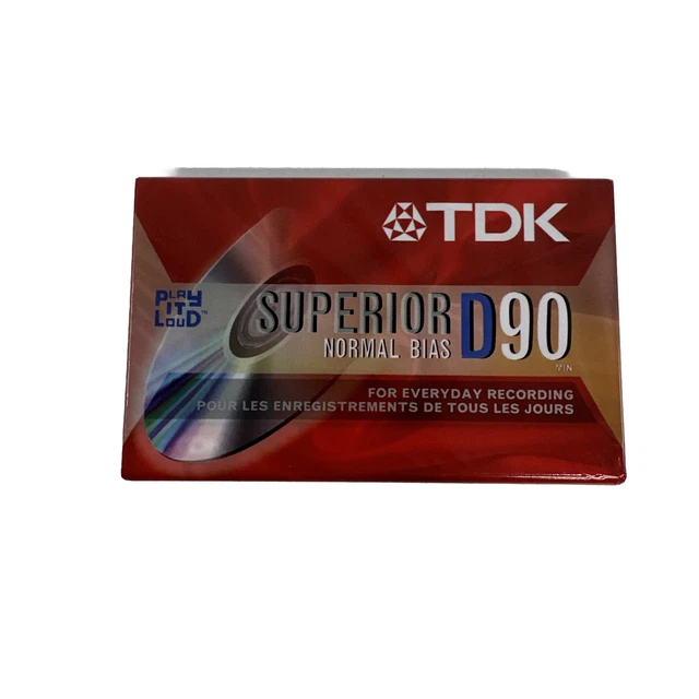 TDK SUPERIOR NORMAL Bias 60 dB NEW/SEALED D90 Single Casette