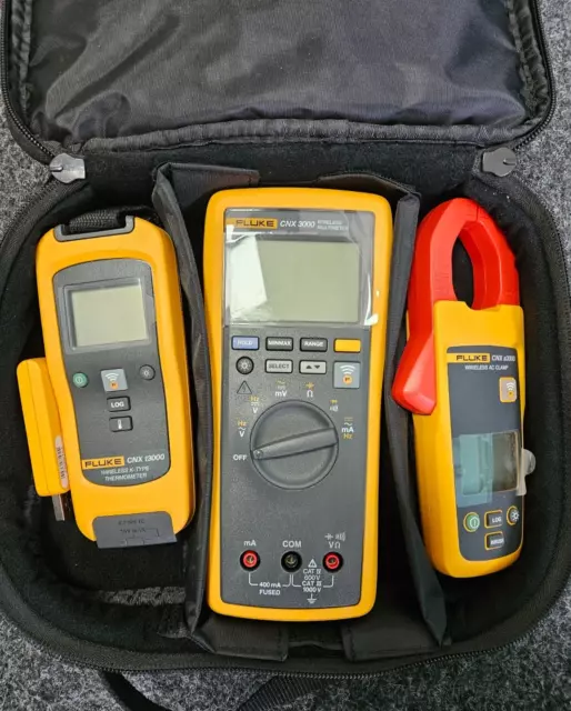 Fluke CNX 3000 Multimeter + a3000 Stromzange + t3000 Thermometer + Wireless USB