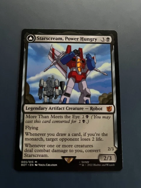 starscream mtg card POWER HUNGRY / Seeker Leader Magic the Gathering NM Mint BOT $13.00 Whenever one or more creatures deal combat damage to you Starscream, Power Hungry