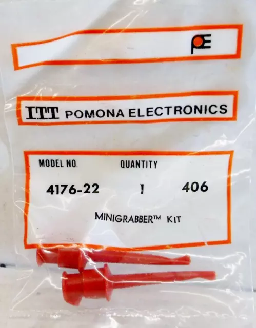 Itt Pomona Electronics 4176-22 Mini Grabber Minigrabber, Test Clip For Meter