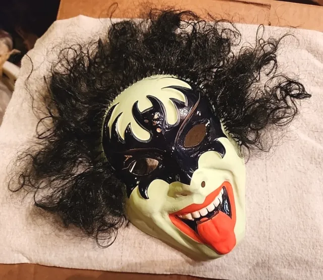 Vtg KISS Ben Cooper STYLE GENE SIMMONS Halloween Mask