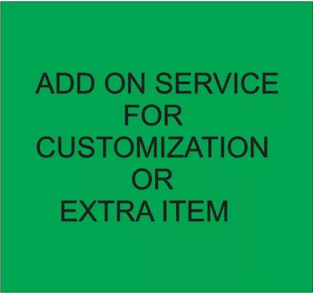 Add On Service For Customization Or Extra Item harness