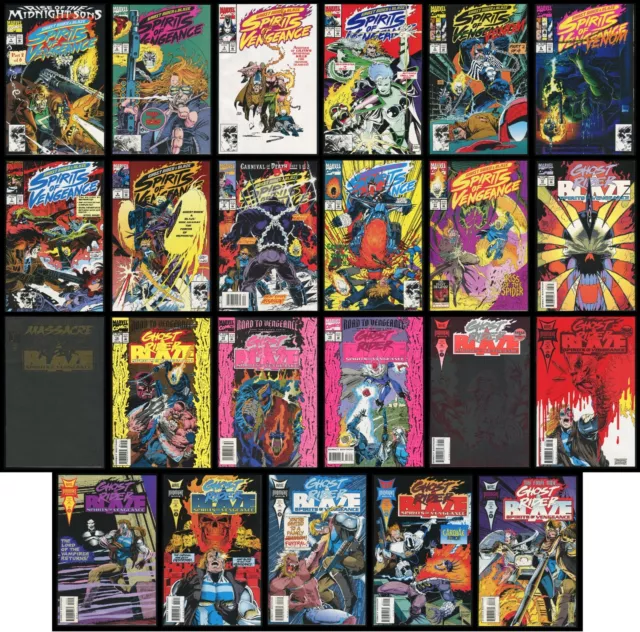 Ghost Rider Blaze Spirits of Vengeance Comic Set 1-23 Lot Marvel Complete Series