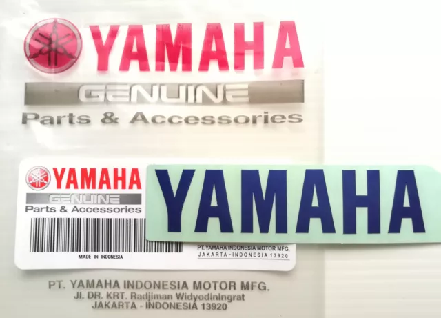ORIGINAL Yamaha Aufkleber-Sticker-8cm-BLAU-Logo-Emblem-80mm-Schriftzug-FENDER