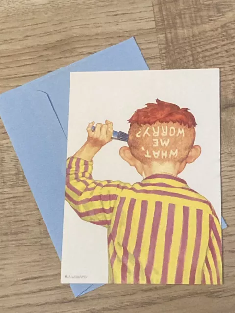 MAD Magazine Greeting Card    w/ Alfred E Neuman           1995          Gibson