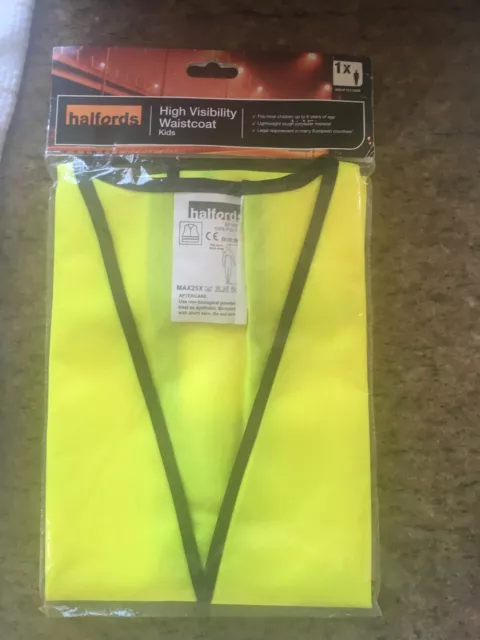 Halfords High Visibility Waistcoat — Children Up To 8 Years Of Age