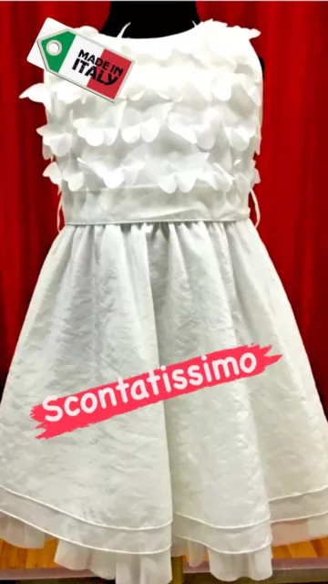 Abito Elegante Cerimonia Damigella Comunione Bambina Tg. 8 Anni Alice-Pi