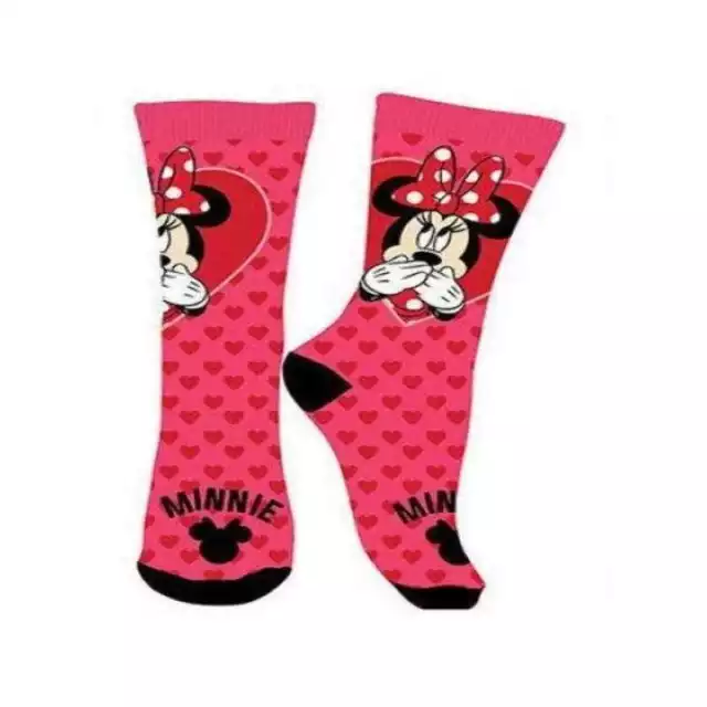 Chaussette MINNIE Disney NEUF Du 23 au 34 Rose Coeur - 27/30