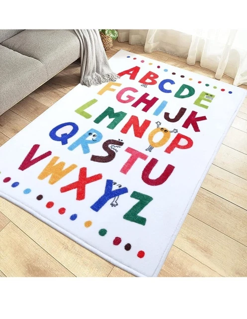 Kids Alphabet Rug Toddler Educational Letter Carpet Non-Slip Nylon Floor Mat