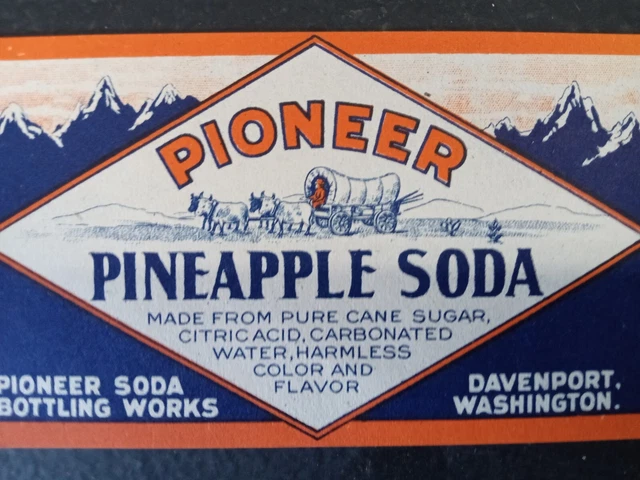 Antique 1920s  Labels, Davenport, WA, Stagecoach Delivery! BB-38