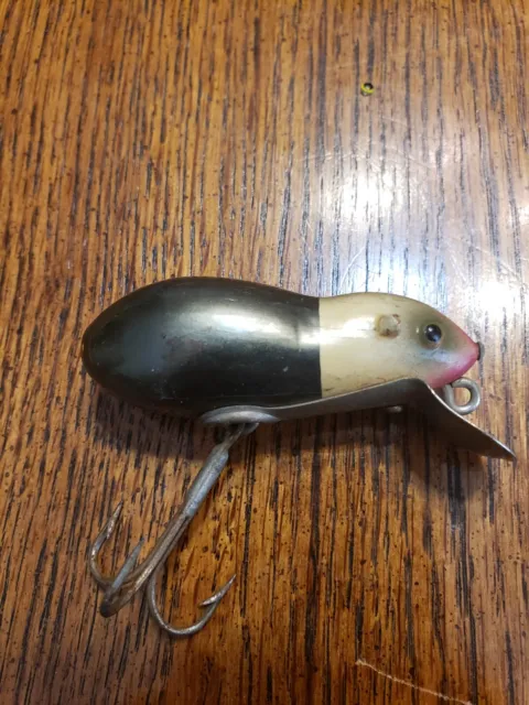 Vintage PAW PAW Wotta FROG FISHING LURE, Jointed Legs, Yellow Black