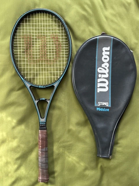 Raquette De Tennis Wilson Sting SPS – Graphite, Taille Midsize, Poignée 4 1/4, Occasion Avec étui