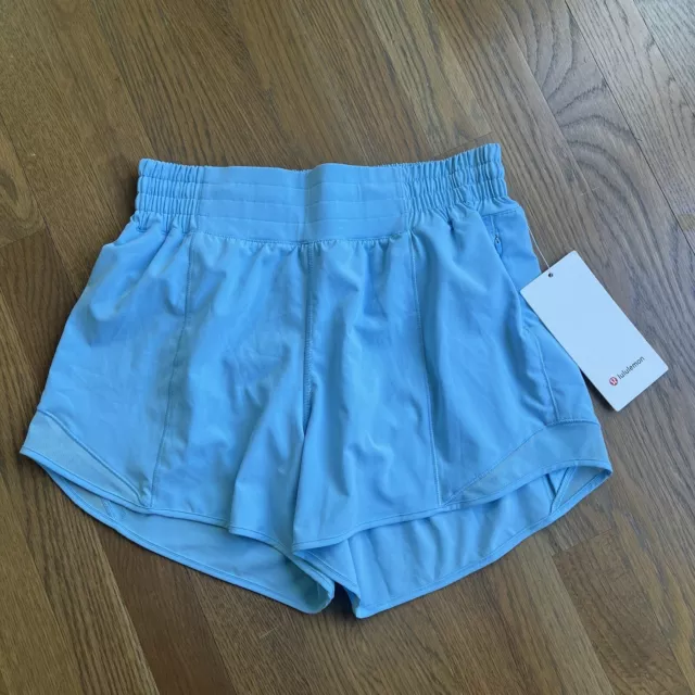 NWT LULULEMON HOTTY Hot High-Rise Lined Short 4 Blue Chill 6 £70.46 -  PicClick UK