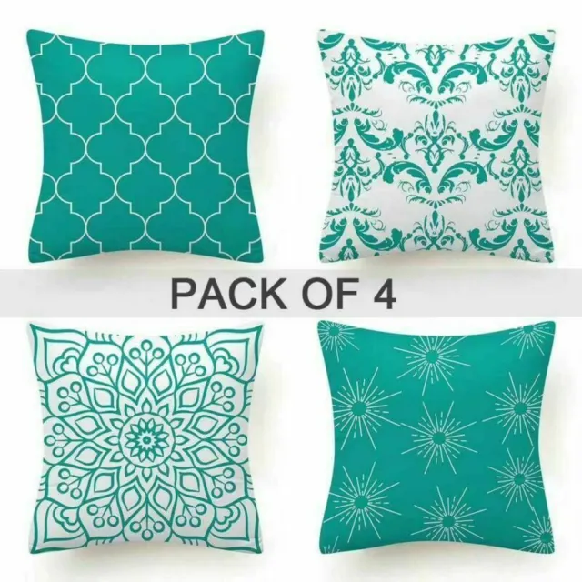4PC Decorative Cushion Cover Super Soft Floral Abstract Lounge Cushion Covers