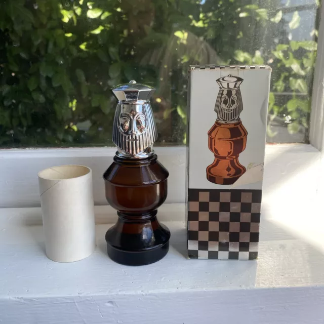 Avon Chess Piece The King Tai Winds Aftershave Full Bottle 3 Fl Oz Vintage