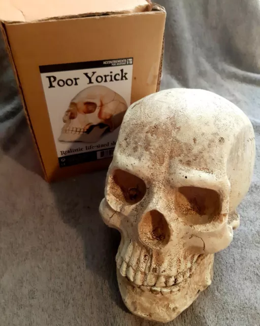 Lifesize Realistic Skull HAMLET'S  ALAS POOR YORICK by accountrements