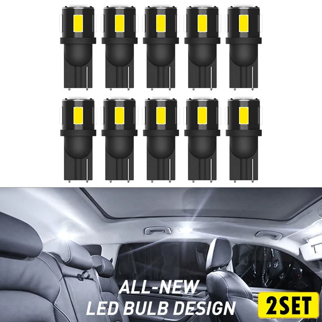 20X 192 AUXITO 168 Bright T10 Interior White Dome Map Lamp LED SMD Light Bulbs