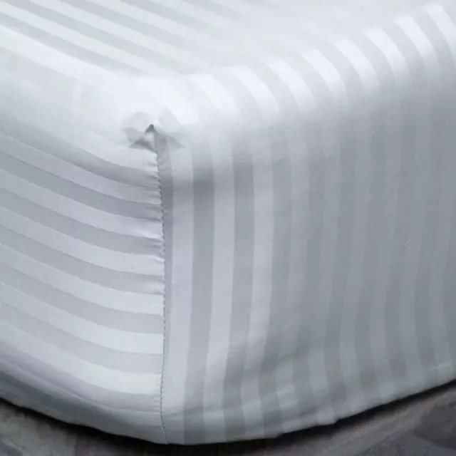 White Extra Deep Fitted Sheet 400Tc 100% Egyptian Cotton Double Super King Size