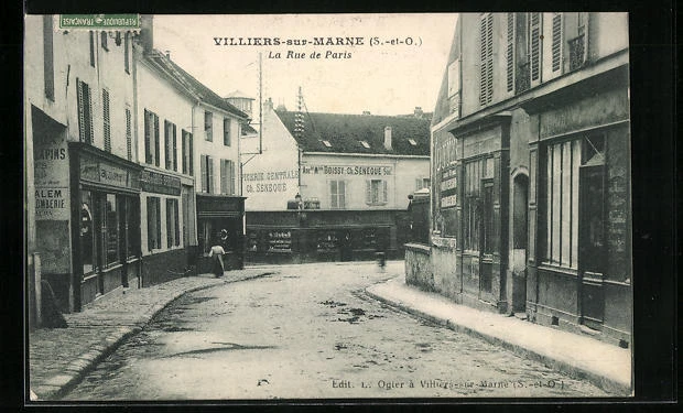 CPA Villiers-sur-Marne, la Rue de Paris 1913