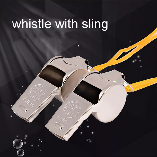 Metal Whistle Referee Sport Rugby Stainless Steel Whistles Soccer Tools