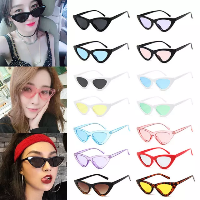 Vintage Retro Vintage Cat Eye Sunglasses Fashion Women Rapper Unisex Goggles AU