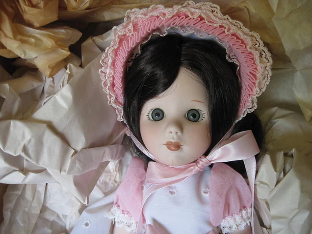 1979 Porcelain 16" Tall Annabelle Doll By Marjorie Spangler, Never Been Out Box