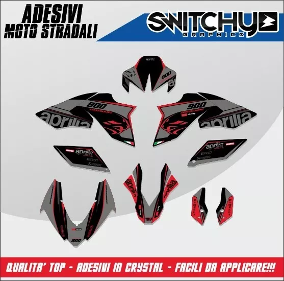 KIT ADESIVI GRAFICHE "FASTER GREY" compatibili con APRILIA DORSODURO 900