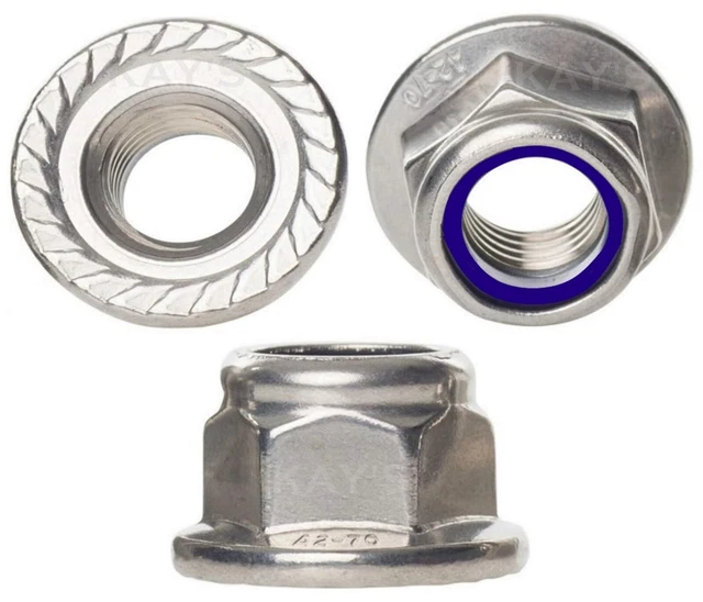 Metric DIN 985 Low Profile Nylock Carbon Steel Zinc Plated Nylon Insert Hexagon Stop Lock Nuts