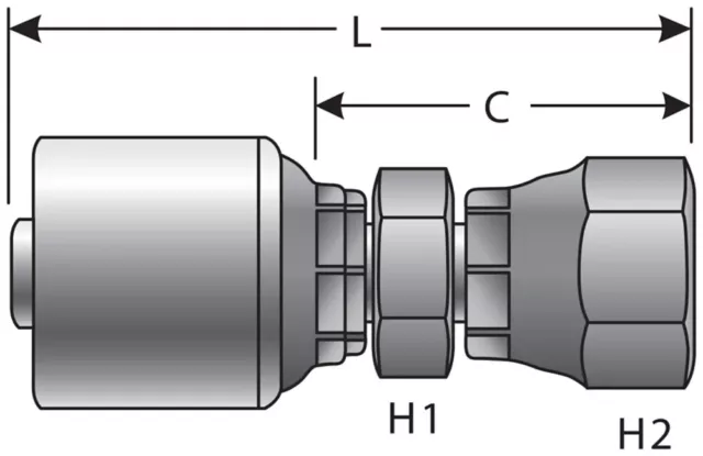 8G-8FABX MegaCrimp Coupling Female Air Brake Swivel 3