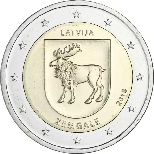 Lettland 2 Euro 2018 Zemgale Historische Landschaft Semgallen bankfrisch